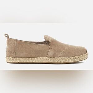 TOMS Women's Deconstructed Suede Alpargata Espadrilles - Dessert Taupe sz 10W